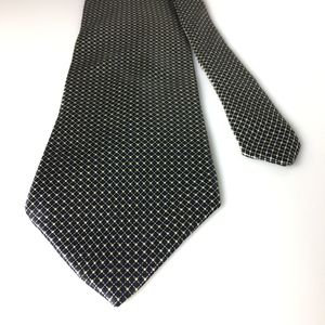 Perry Ellis Black  and Gold pattern Silk tie